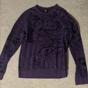 Batman Purple Graphic Crewneck Sweater